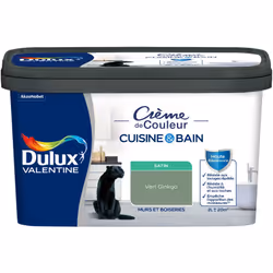 LIVRAISON OFFERTE DES 39€ D’ACHAT ET RETOUR GRATUIT ! Peinture intérieure Crème de Couleur Cuisine et Bain Satin 2 L La peint ...