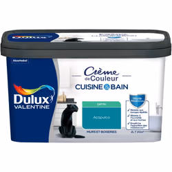 LIVRAISON OFFERTE DES 39€ D’ACHAT ET RETOUR GRATUIT ! Peinture intérieure Crème de Couleur Cuisine et Bain Satin 2 L La peint ...