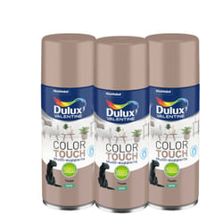Dulux Valentine - Multi Pack 3 - Peinture aérosol Color Touch Multi-Supports - Satin Taupe 400 ml