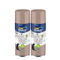 Dulux Valentine - Lot de 2 - Peinture aérosol Color Touch Multi-Supports - Satin Taupe 400 ml