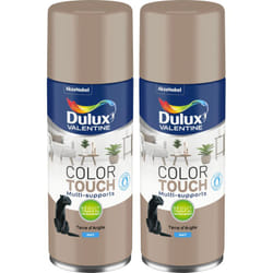 Dulux Valentine - Lot de 2 - Peinture aérosol Color Touch Multi-Supports - Mat Terre d'Argile 400 ml