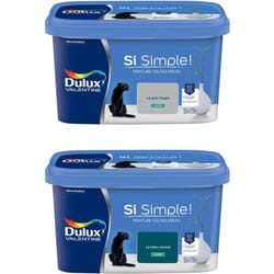 Dulux Valentine Peinture Si Simple Lot de 2 Peinture Intérieure Toutes Pièces Satin - Peinture Murs et Plafonds, Portes et Plinthes - Couleurs : Le