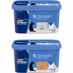 Peinture toutes pièces DULUX VALENTINE Si Simple ! SATIN Lot de 2 - Le Lin & L'Ocre 2,5 L La peinture Dulux Valentine Si Simp ...
