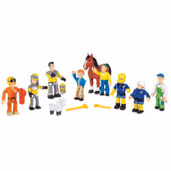 Smoby Sam Le Pompier Figurines X 10 Coffret, Figurine à collectionner, Film et série TV, 140 g