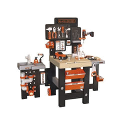 Smoby - Black and Decker - Mega center - 3 parties : mécanique plomberie menuiserie - Nombreux accessoires - Fabrication française