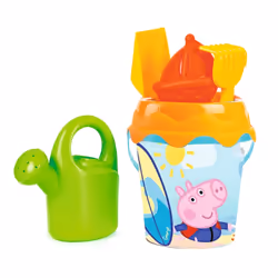 Smoby Peppa Seau Mm Garni, Ensemble de jouets de plage, Multicolore