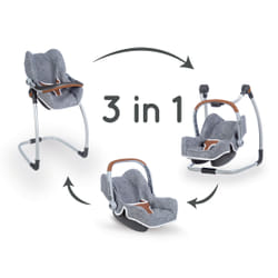 Smoby BB CONFORT SIEGE+CHAISE HAUTE GRIS