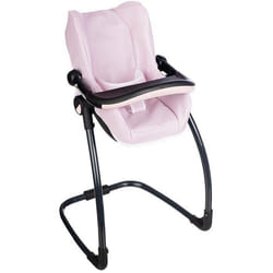 SMOBY - Maxi cosi - Siège + Chaise haute rose -3 en 1 - Pour poupon - Dès 3 ans