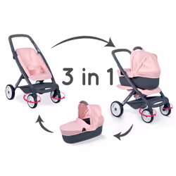 Smoby BB CONFORT COMBI POUSSETTE+LANDAU, 3 an(s), 2,88 kg