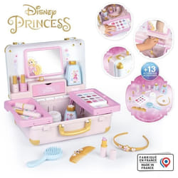 Smoby - Disney Princesse - Valise beauté facile à transporter - 13 accessoires inclus : coiffure onglerie maquillage - Fabricatio