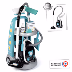 Smoby CHARIOT DE MENAGE + ASPIRATEUR