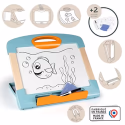 Smoby - Ardoise modulo magnétique - Facilement transportable - 3 manières de lutiliser - Fabrication française