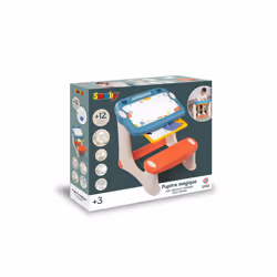 Smoby 420224 Pupitre Activités Enfant Bureau Dessin Bleu Rouge - Vue supplémentaire 5