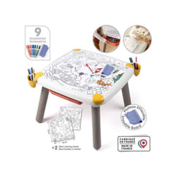 Table enfant Créative - Feutre effacable pour la table + 2 grandes feuilles de coloriage - 3 rangements - Des 3 ans - Smoby