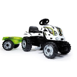 Smoby TRACTEUR FARMER XL VACHE + REMORQUE Voiture à roulettes