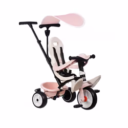 Smoby Baby Balade, Fille, Poussée, Enfants, Roues pleines, Noir, Rose, Blanc, Marche avant/marche arrière