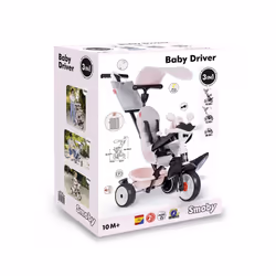 Smoby Baby Driver tricycle Enfants Poussée - Vue supplémentaire 7