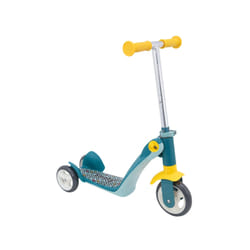 Smoby Reversible 2 in 1 Enfants Scooter à quatre roues Bleu, Jaune