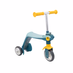 Smoby Reversible 2 in 1 Enfants Scooter à quatre roues Bleu, Jaune