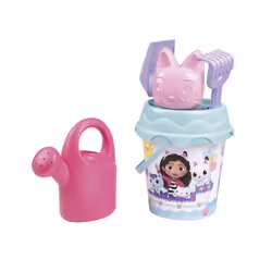 Smoby Gabby's Dollhouse Seau Mm Garni Arrosoir, Ensemble de jouets de plage, Multicolore
