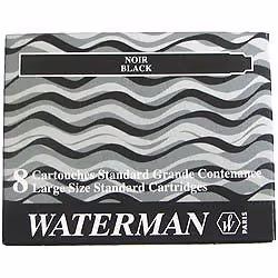 Waterman S0110850, Noir, Stylo-plume, France, Ampoule, 8 pièce(s)