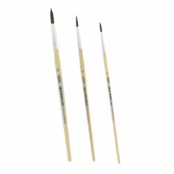 3 pinceaux Numero 4-10-16 poils de poney