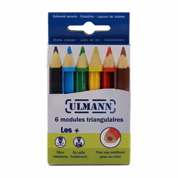 6 crayons de couleur triangulaires gros module…