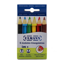 6 crayons de couleur triangulaires gros module…