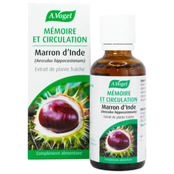 A.Vogel Mémoire et Circulation Marron d'Inde Extrait de Plante Fraîche 50 ml