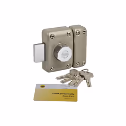 Yale - Verrou de porte à bouton cylindre ø23 mm longeur 45 mm beige