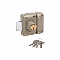 Yale - Verrou de porte à bouton cylindre Ø23 mm longeur 45mm beige