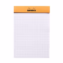 Rhodia N°11, Monochromatique, Orange, A7, 80 feuilles, 80 g/m², Papier quadrillé