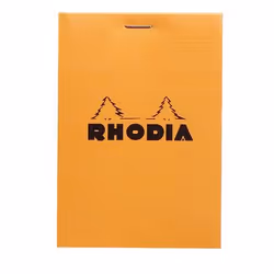 Rhodia N°12, Monochromatique, Orange, 80 feuilles, 80 g/m², Papier quadrillé, Couverture souple