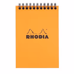 Rhodia 13500C, Monochromatique, Orange, A6, 80 feuilles, 80 g/m², Papier quadrillé