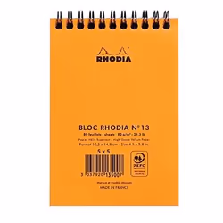 Rhodia 13500C bloc-notes A6 80 feuilles Orange