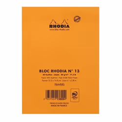 Rhodia 13600C bloc-notes A6 80 feuilles Orange