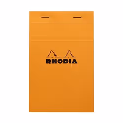 Rhodia N°14, Monochromatique, Orange, 80 feuilles, 80 g/m², Papier quadrillé, Couverture souple