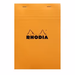 Rhodia N°16, Monochromatique, Orange, A5, 80 feuilles, 80 g/m², Papier quadrillé