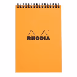 Rhodia 16500C, Monochromatique, Orange, A5, 80 feuilles, 80 g/m², Papier quadrillé