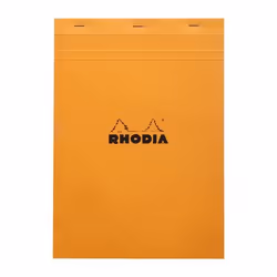 Rhodia N°18, Monochromatique, Orange, A4, 80 feuilles, 80 g/m², Papier quadrillé