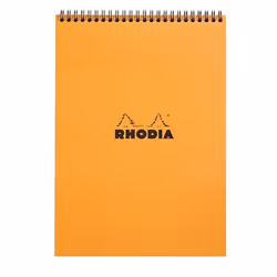 Rhodia 18500C, Monochromatique, Orange, A4, 80 feuilles, 80 g/m², Papier quadrillé