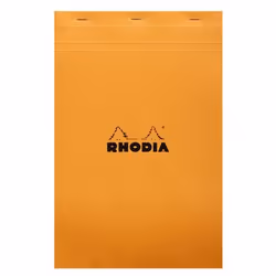 Rhodia 19200C, Image, Orange, A4+, 80 feuilles, Papier quadrillé, Couverture avant souple et couverture arriere rigide