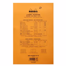 Rhodia 19200C bloc-notes A4+ 80 feuilles Orange