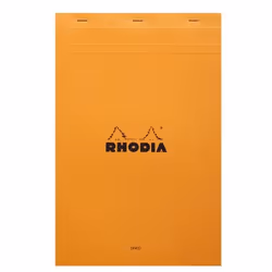 Rhodia N°19, Monochromatique, Orange, A4+, 80 feuilles, 80 g/m², Papier ligné