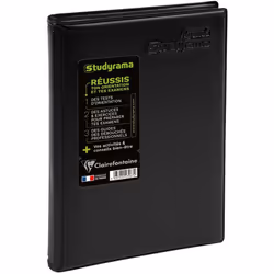 Agenda scolaire - 2024/2025 - 1 page par jour - Etudiant - Noir - 20x14cm - Studyrama