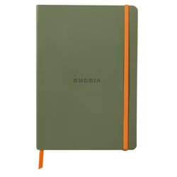 Rhodia 117374C, Monochromatique, Vert, A5, 80 feuilles, 90 g/m², Papier ligné