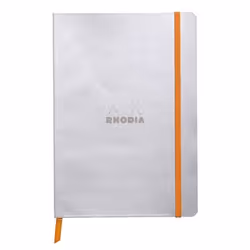 Rhodia 117401C, Monochromatique, Argent, A5, 80 feuilles, 90 g/m², Papier ligné