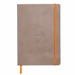 Rhodia 117404C, Monochromatique, Taupe, A5, 80 feuilles, 90 g/m², Papier ligné