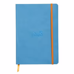 Rhodia 117407C, Monochromatique, Turquoise, A5, 80 feuilles, 90 g/m², Papier ligné