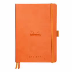 Rhodia GoalBook, Monochromatique, Orange, A5, 240 feuilles, 90 g/m², Papier avec grille de points